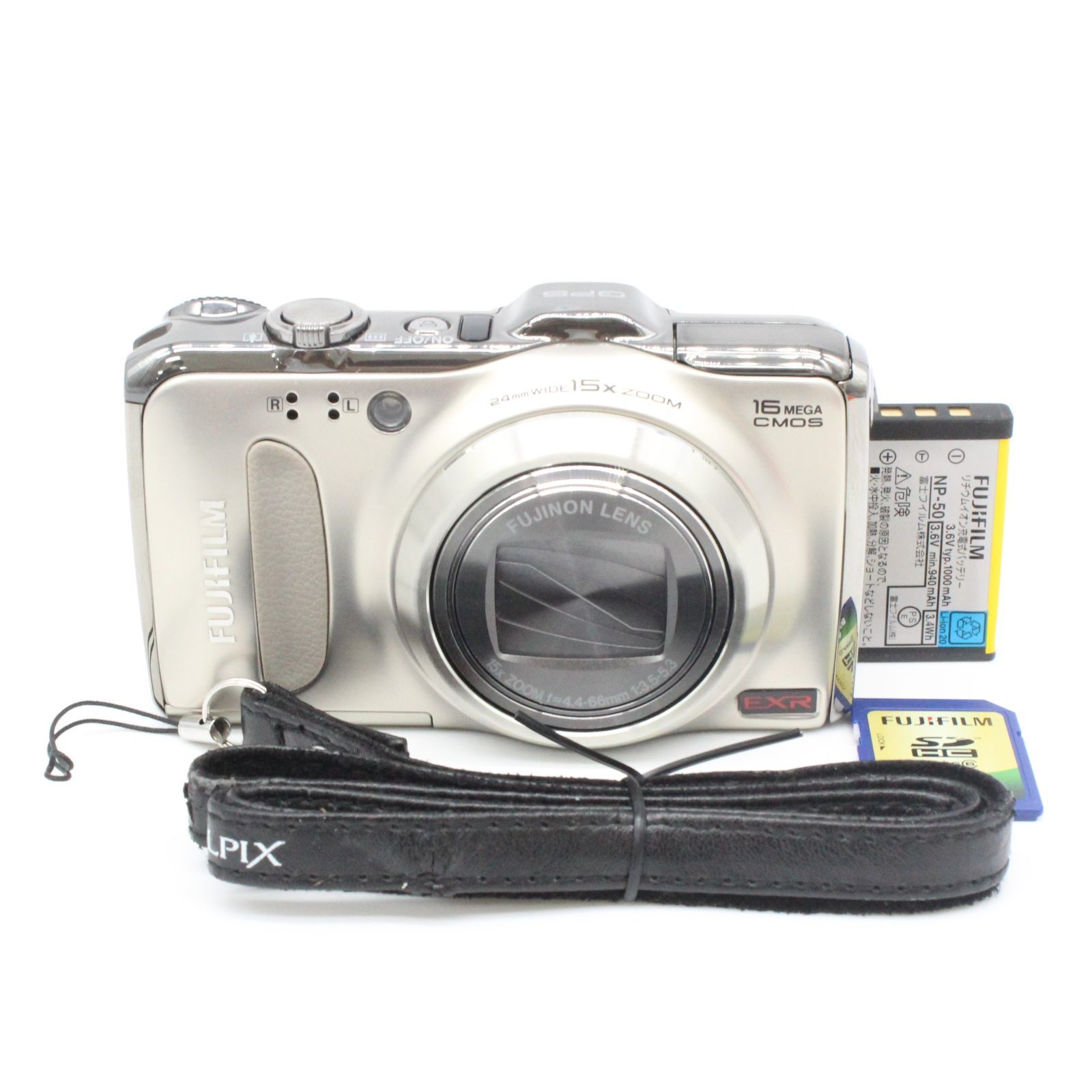 □美品□ FUJIFILM（フジフイルム） F600EXR ゴールド 光学15倍ズーム 