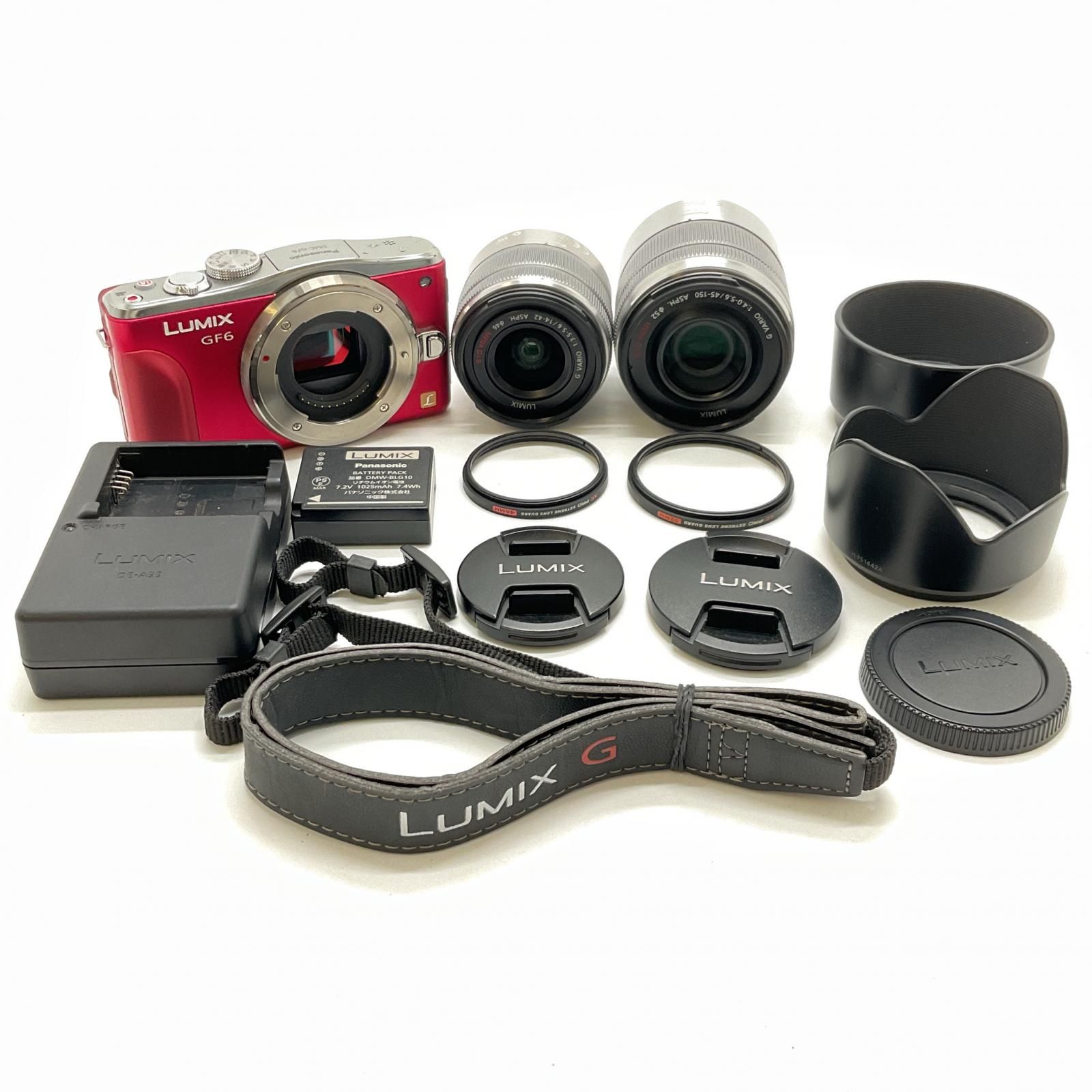 全額返金保証】【最速発送】Panasonic デジタル一眼 LUMIX DMC-GF6W-R 