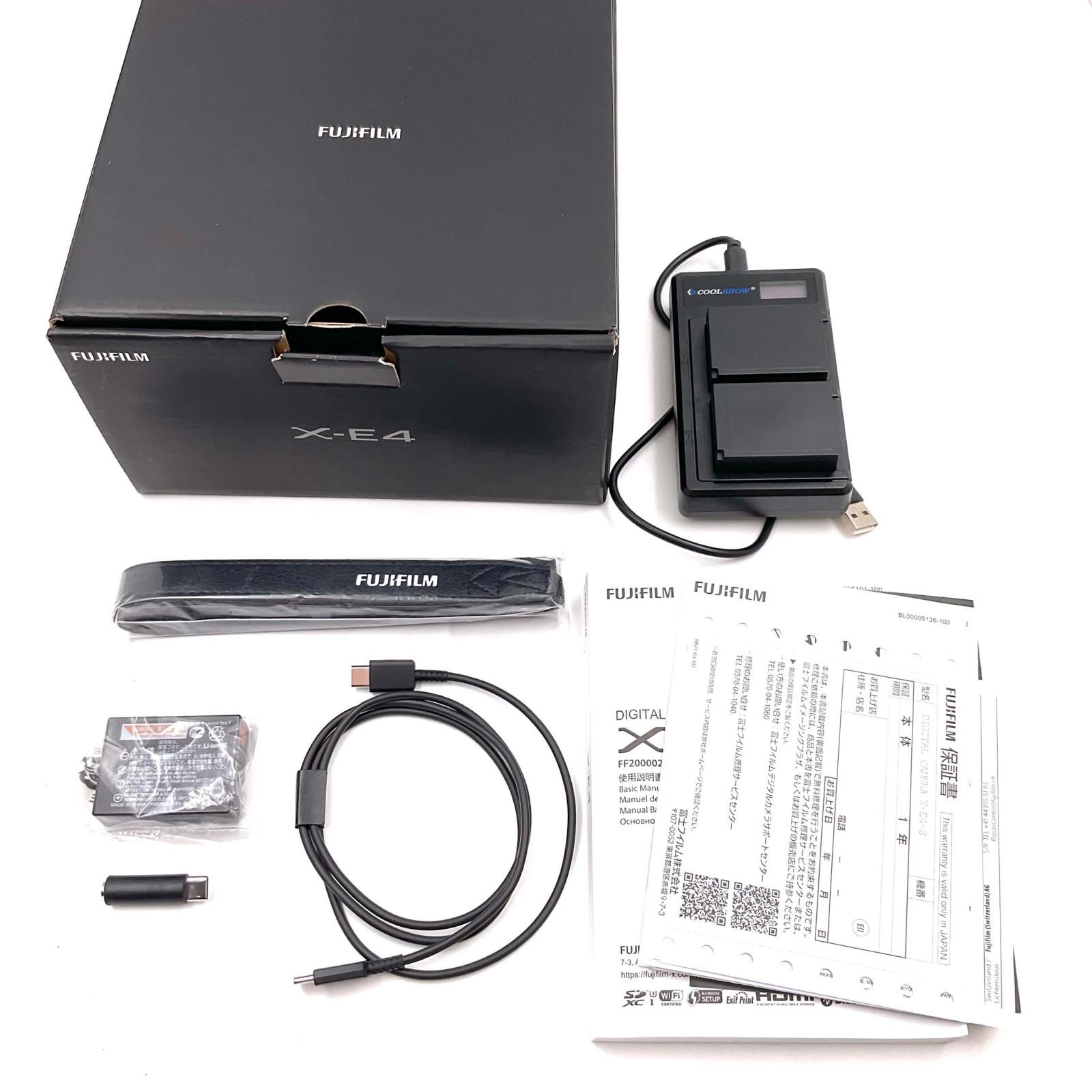 【全額返金保証】【最速発送】FUJIFILM デジタル一眼 X-E4 ボディ [ブラック] 美品 動作確認済 全額返金保証】【最速発送】FUJIFILM デジタル一眼 X-E4 ボディ