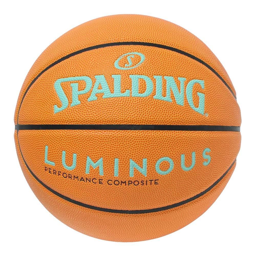 新品 SPALDING (スポルディング) バスケットボール ルミナス 合成皮革 ブラック×ミント 7号球 77-986J