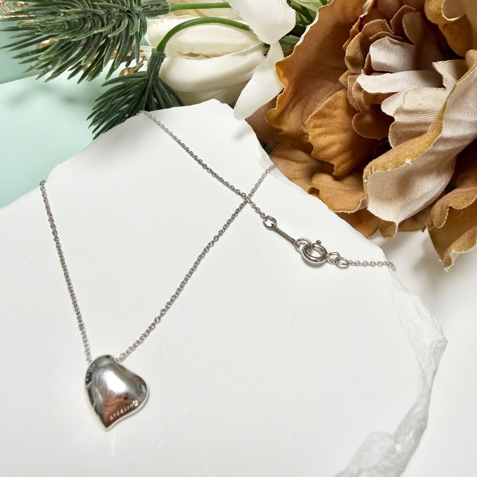 新品仕上済 Tiffany&Co. ティファニー フルハート シルバー ネックレス 