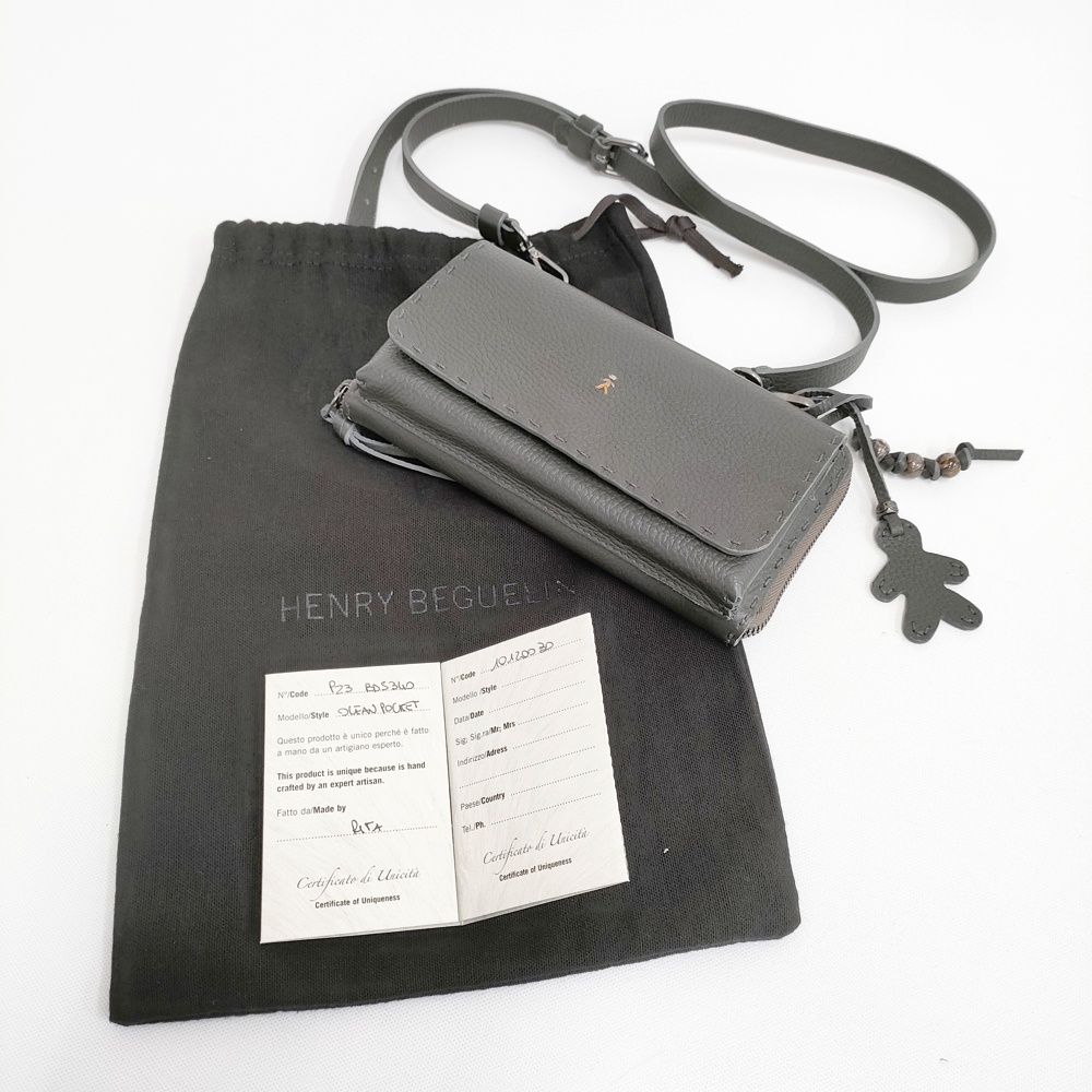 HENRY BEGUELIN OLEAN POCKET ショルダーウォレット レザー HENRY BEGUELIN OLEAN POCKET ショルダーウォレット レザー
