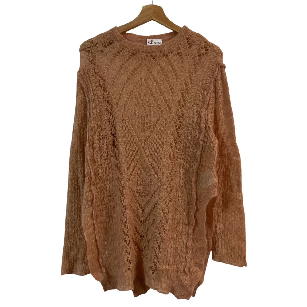 美品 RED VALENTINO レッドヴァレンティノ モヘヤ カギ編み 美品 RED VALENTINO レッドヴァレンティノ モヘヤ カギ編み