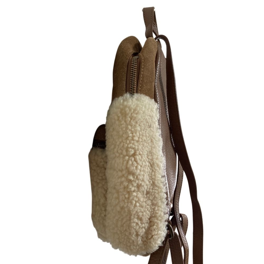 美品 UGG アグ ムートンミニリュック ブラウン ベージュ レディース 