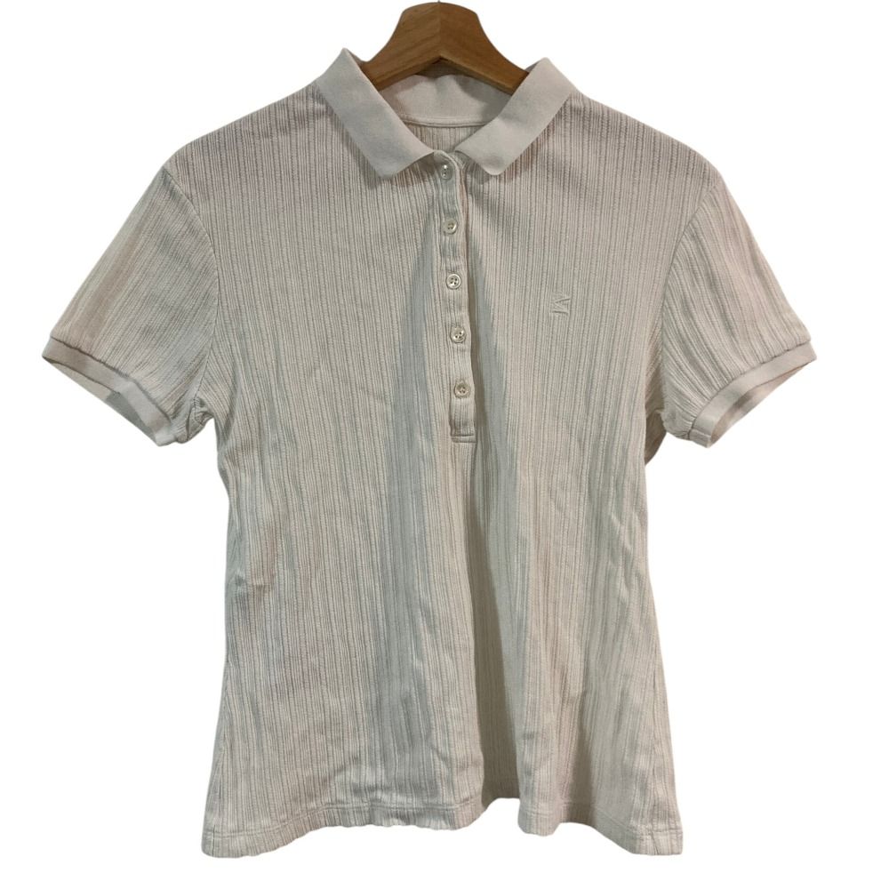 良品 Maison Margiela 1 メゾンマルジェラ ショートスリーブ ポロシャツ カットソー サイズM ホワイト レディース 古着 中古 USED 良品 Maison Margiela 1 メゾンマルジェラ ショートスリーブ