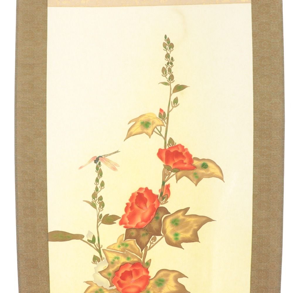 掛け軸 小川大鳳 作 『 紫陽花 』 絹本 希少 軸装 茶道具 掛軸 美品
