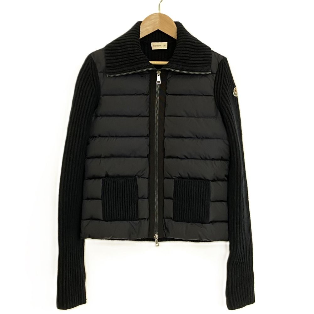 美品 MONCLER モンクレール ニットコンビ ダウンジャケット XS 
