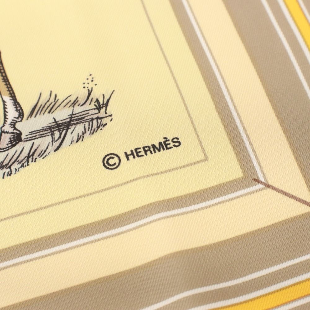 □ HERMES エルメス スカーフ カレ90 服飾小物 柄 馬 シルク