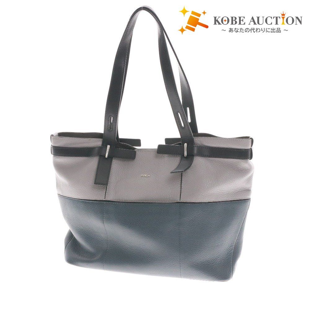 □ FURLA フルラ ハンドバッグ トートバッグ 鞄 マグネット ファスナー 