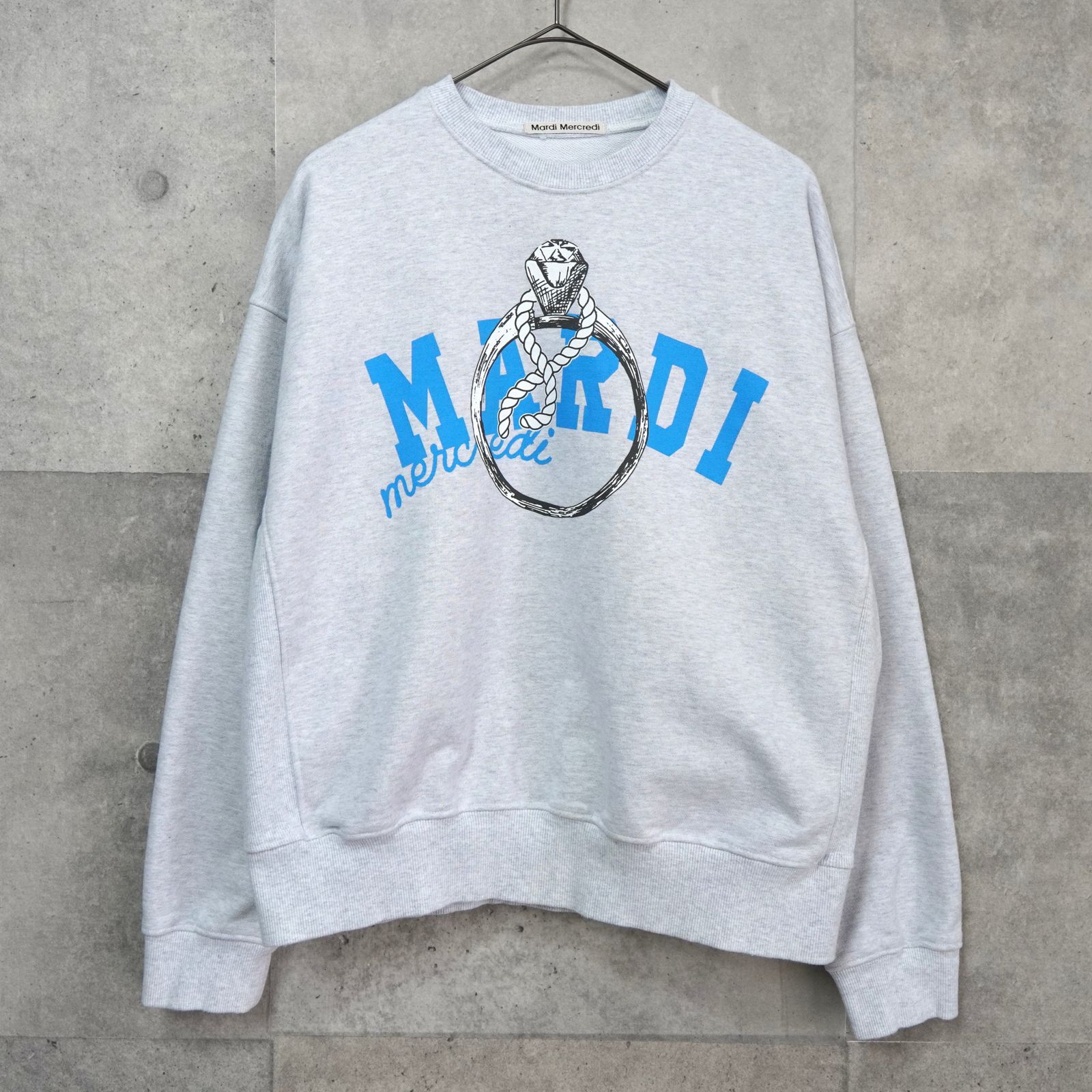Mardi mercredi スウェット グレー-gray Mardi Mercredi ハーフジップ 