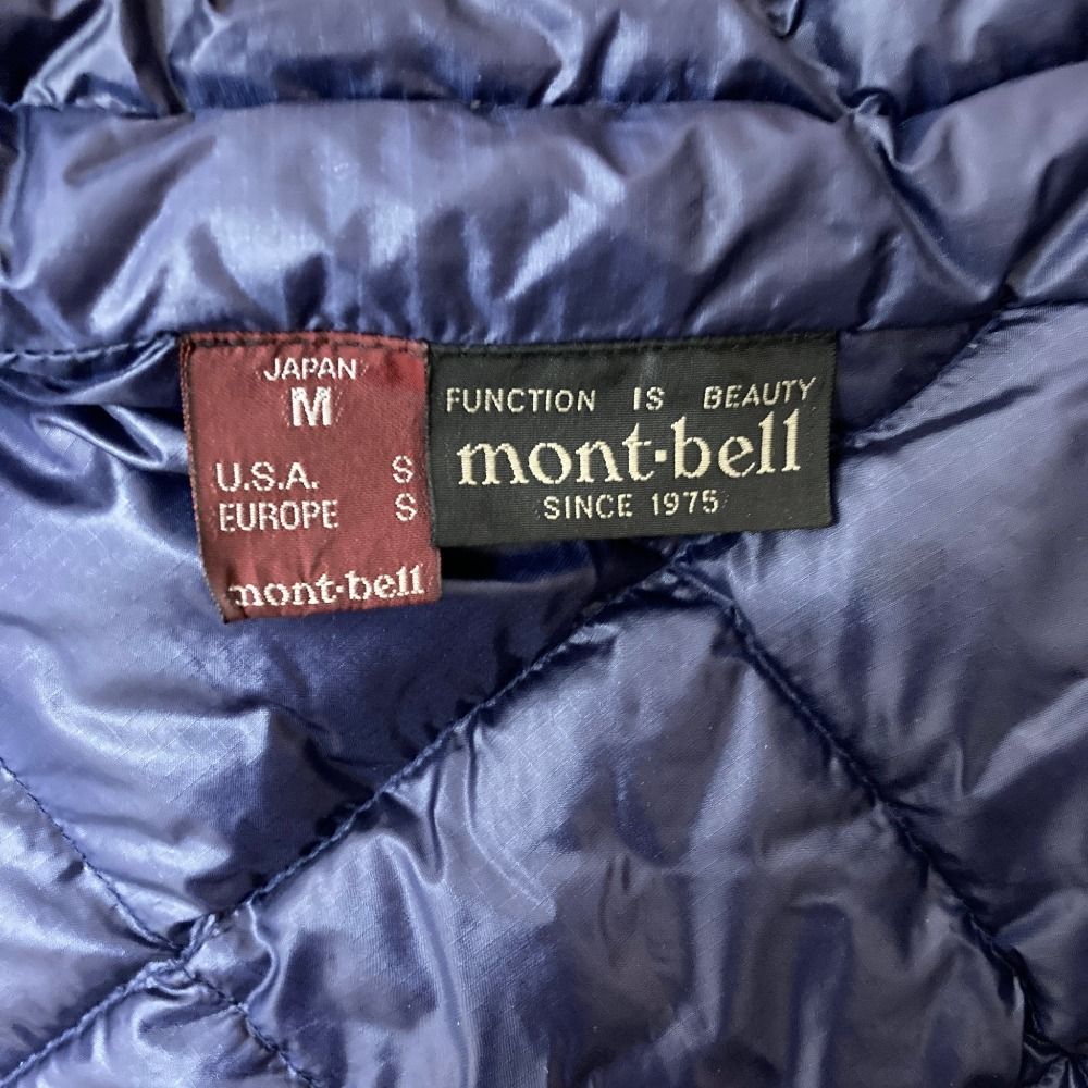 美品 mont-bell モンベル ナイロン ダウンジャケット サイズM ネイビー 