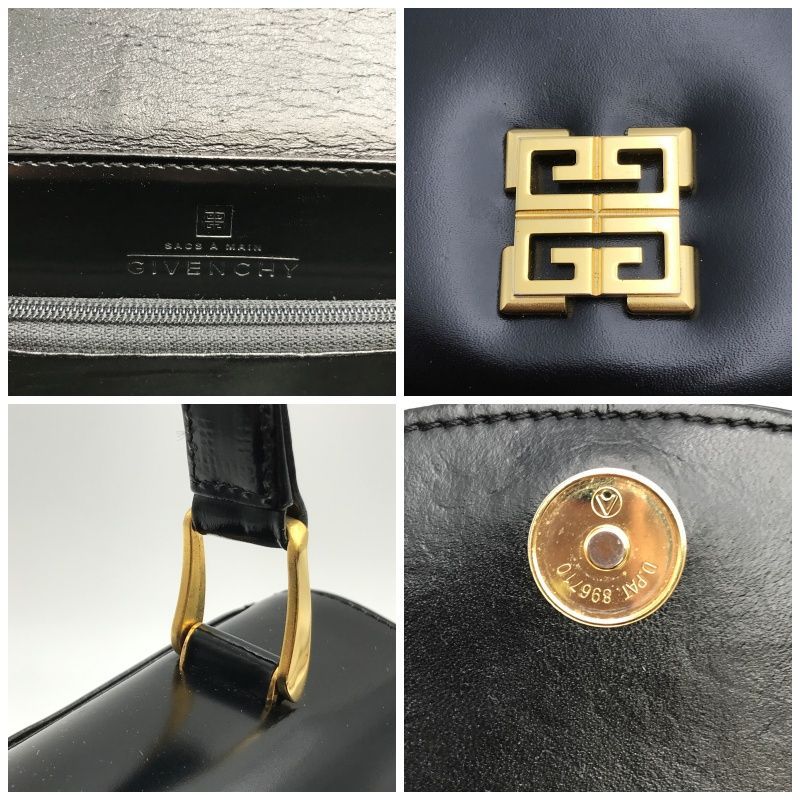 Givenchy ジバンシー ハンドバッグ フォーマル レザー ブラック系 1305