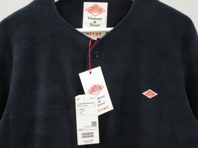 メンズ ダントン DANTON BEAMS 別注 フリースジャケット M ネイビー 紺 