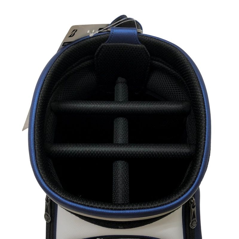  ブリヂストンゴルフ カート型 キャディバッグ CBG401 NW ツアーレプリカモデル 紺×白 9.5型 47インチ 6分割 タグ付未使用品 22603R20 クールダウン用品 ゴルフバッグ キャディバッグ ゴルフ