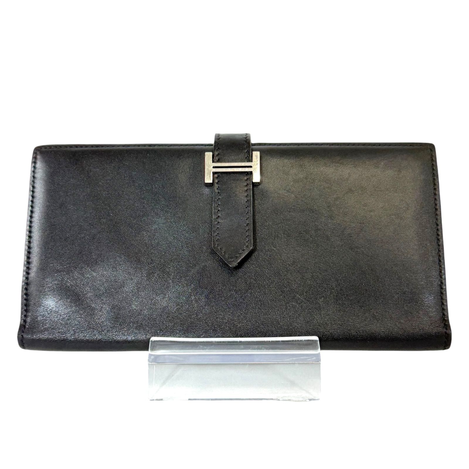 人気・美品】HERMES エルメス ボックスカーフ ベアンスフレ 長財布 
