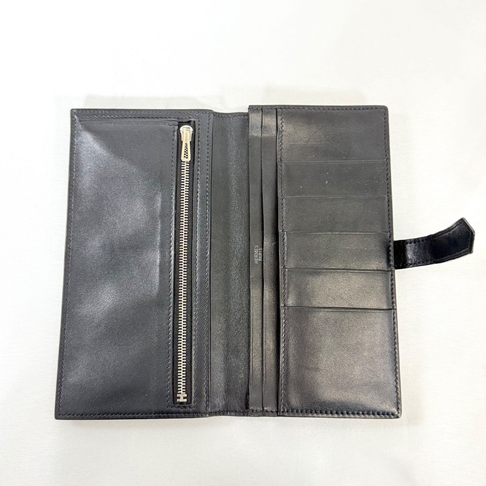 人気・美品】HERMES エルメス ボックスカーフ ベアンスフレ 長財布 