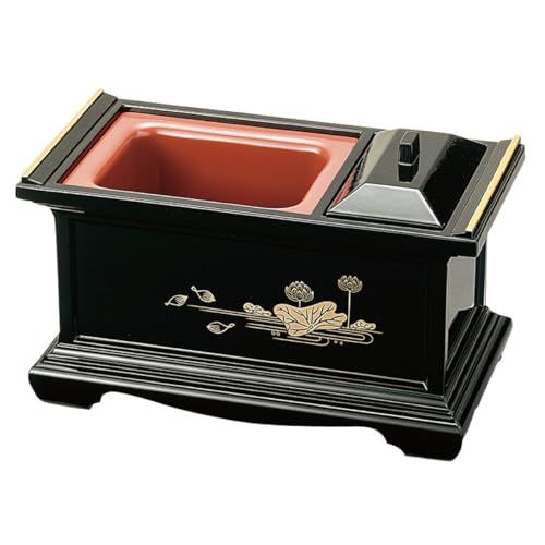 新品 サンメニー 本格 お手軽 香炉 お焼香 山中漆器 日本製 お盆 お彼岸 法要 に 線香 焼香 インセンス 仏具 現代仏壇 お仏壇 黒 フチ金 蓮 線香立て お供え インセンスホルダー コンパクト 小さい 小物 仏具セット 幅23.1×長さ12.6×高さ1