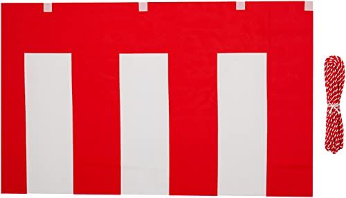新品 紅白幕 高さ70cm×長さ900cm (5間) トロピカル 紅白ひも付 KH007-05IN