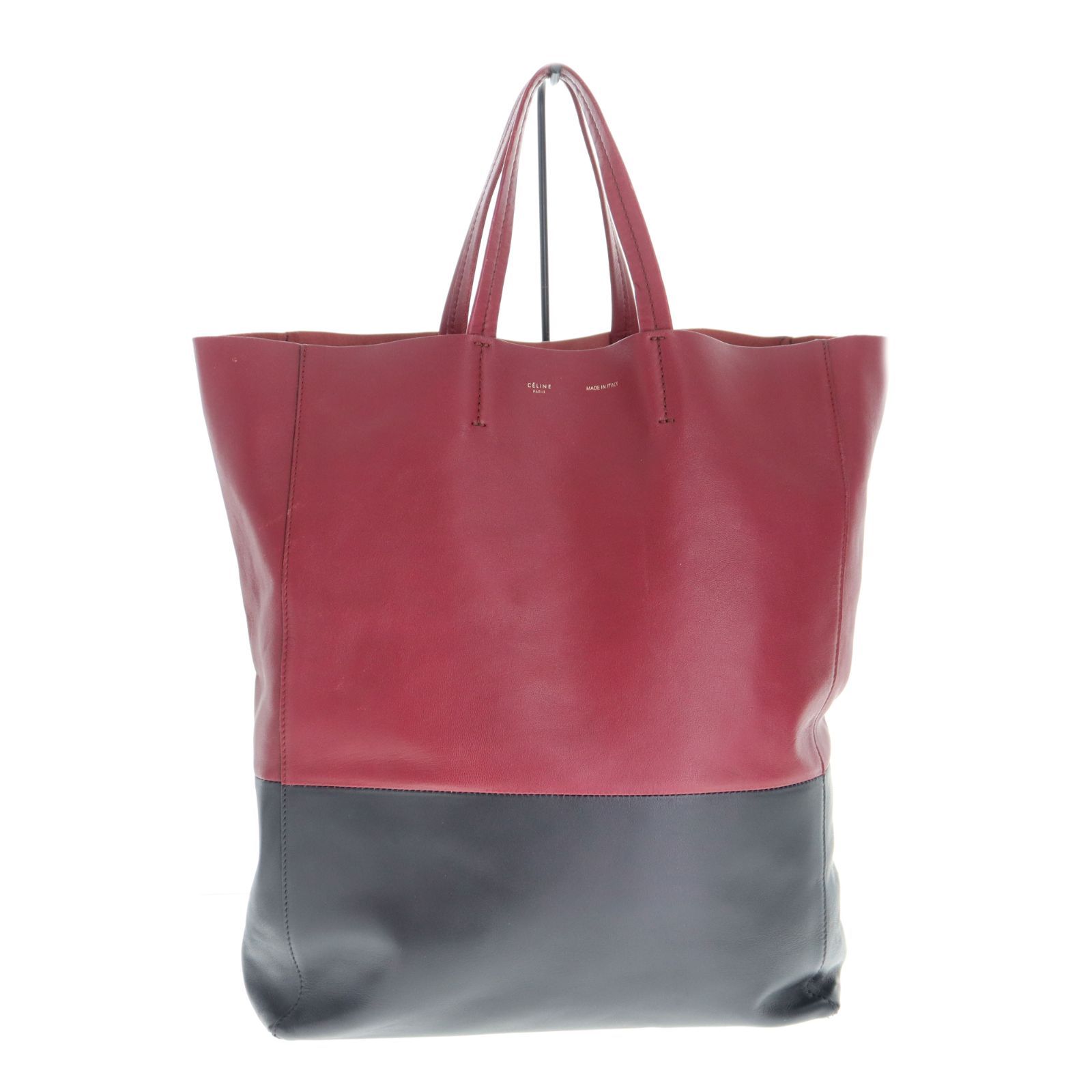 中古】CELINE セリーヌ ホリゾンタルカバ レザー トートバッグ 