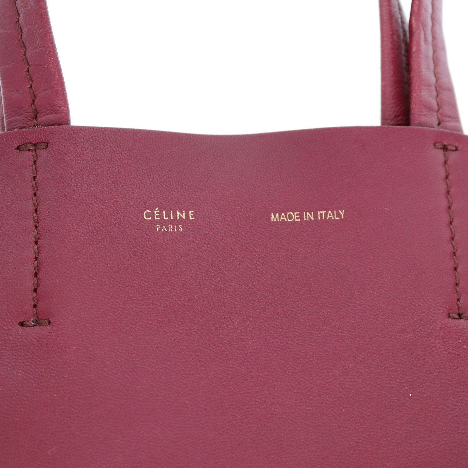 中古】CELINE セリーヌ ホリゾンタルカバ レザー トートバッグ 