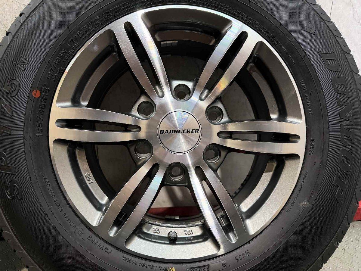 ホイール新品 バランス済【 DL 195/80R15LT】夏タイヤ【415COBRA バッ 