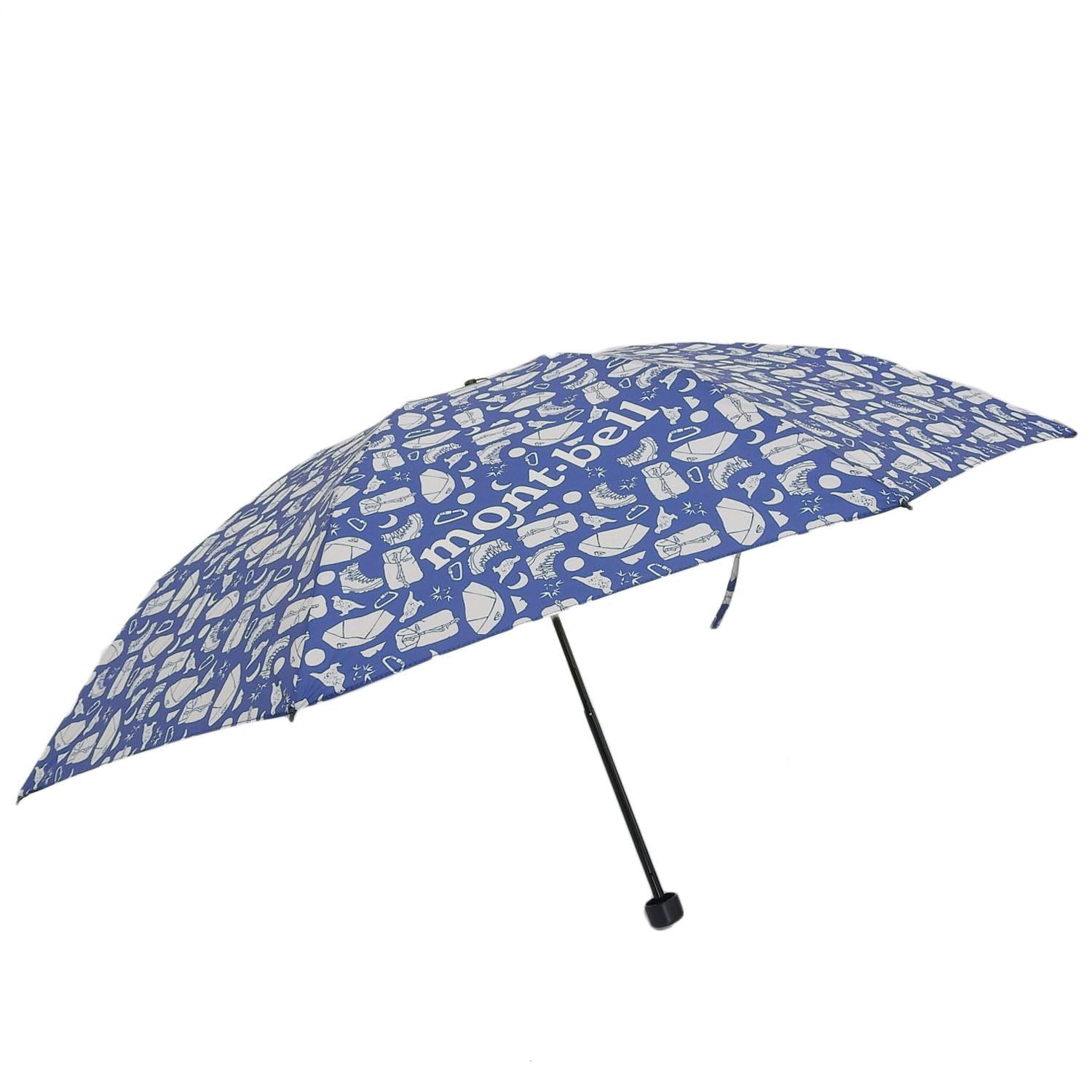 新品 [モンベル] 日傘 折りたたみ 晴雨兼用 軽量 メンズ レディース 折り畳み傘 折りたたみ傘 UVカット 丈夫 トレッキング ネイビーマルチ プリント トレッキングアンブレラ 55 1128754THREE mont bell