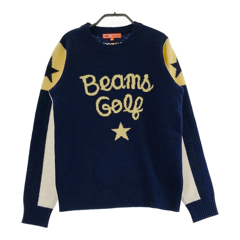 サイズ：L BEAMS GOLF ビームスゴルフ ニットセーター ネイビー系