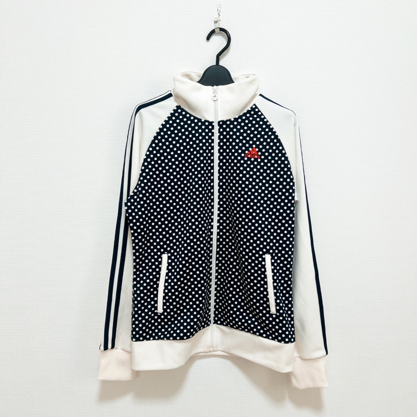 y2k 人気デザイン adidas アディダス ジャージ 長袖 水玉 ポルカドット