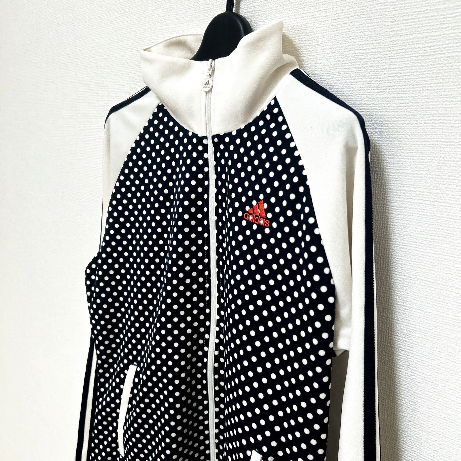 y2k 人気デザイン adidas アディダス ジャージ 長袖 水玉 ポルカドット