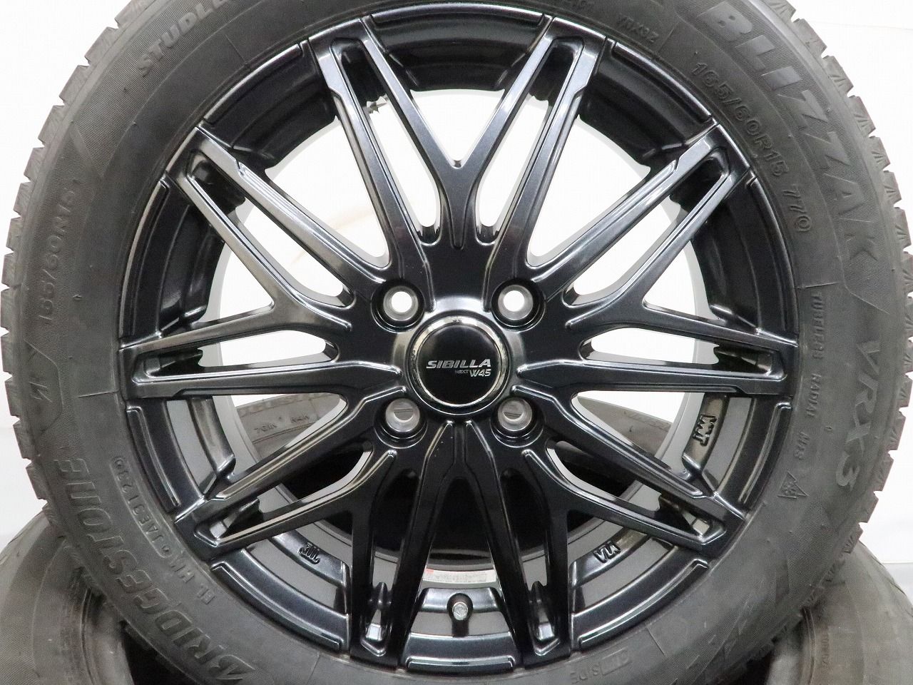 スタッドレスセット デリカミニ D:2 ソリオ ハスラー 165/60R15 ハスラー ソリオ デリカミニ D2 等 4本 社外 15インチ ホイール 4.5J +