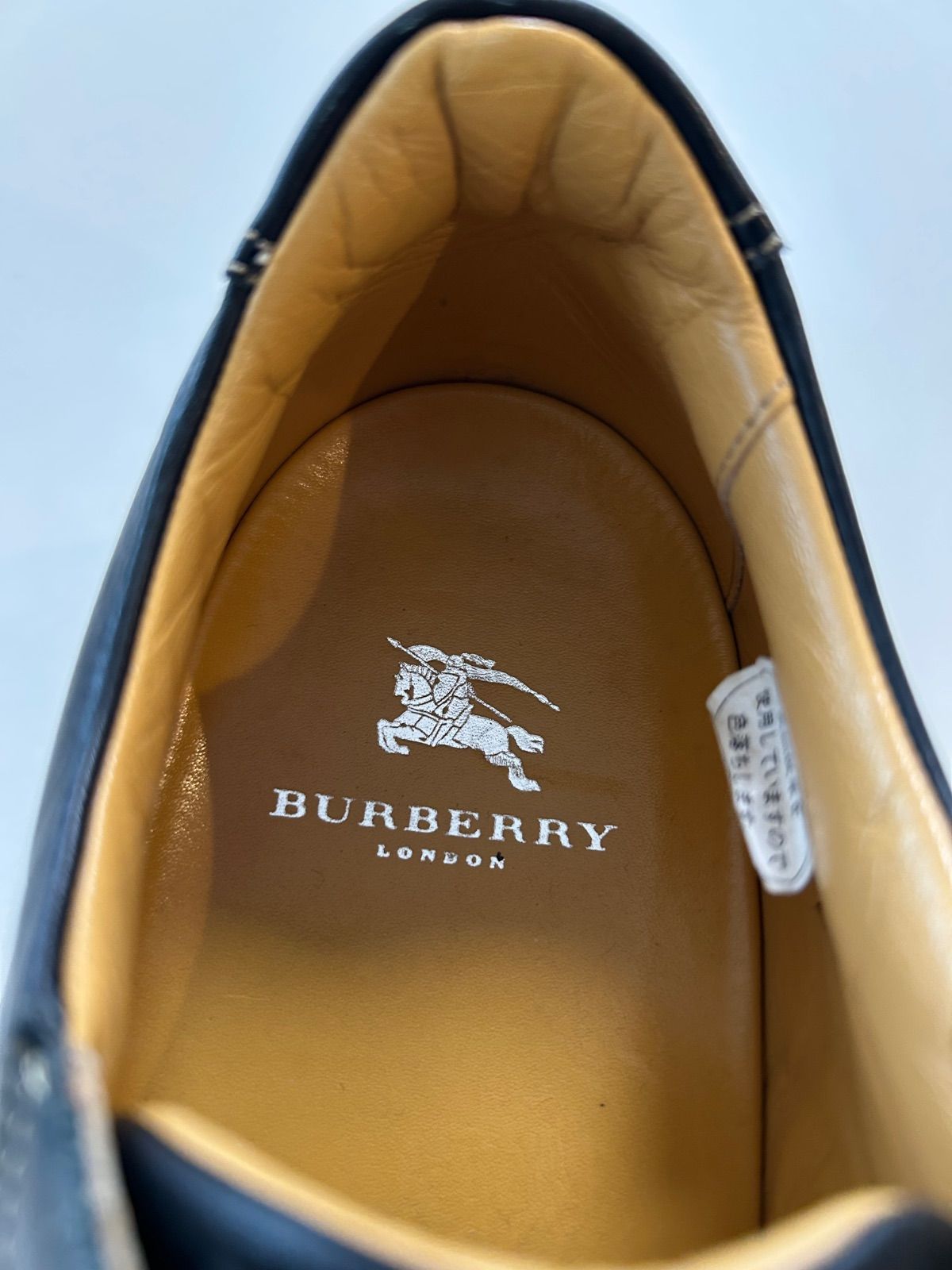 BURBERRYバーバリーBU-1340高級ブランドレザースニーカー 日本製26.5センチカジュアルシューズ ウォーキングシューズ ジョギングシューズ くつ クツ 紐靴 高級ブランドスニーカー 紳士靴blackブラック黒色メンズ（men’s）男性用、紳士 BURBERRYバーバリーBU-1340高級ブランドレザースニーカー 日本製26.5