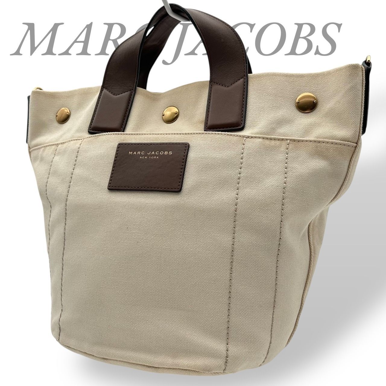 B5057】 MARC JACOBS マークジェイコブス ハンドバッグ キャンバス 