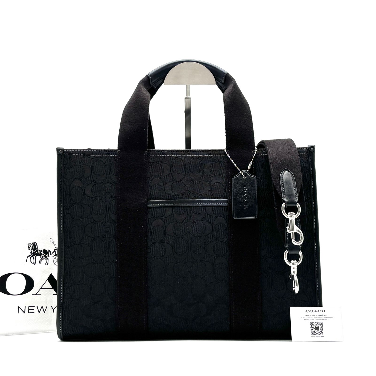 COACH レザー トートバッグ ブラック 黒 2way ショルダー ビジネス