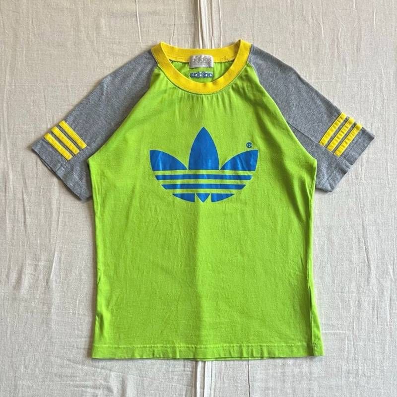 80s vintage old adidas オールドアディダス デサント製 半袖リンガーT 