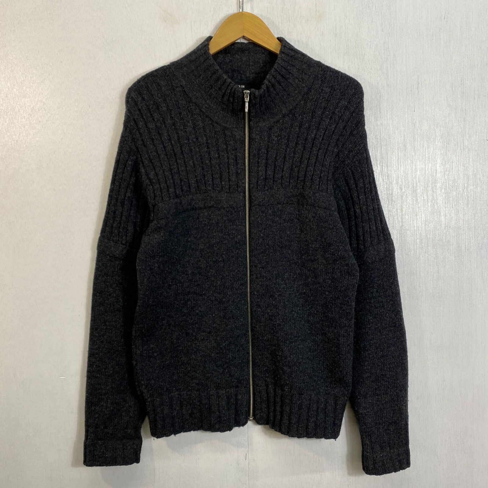 COMME CA ISM コムサイズム ジップアップ ニット カーディガン 