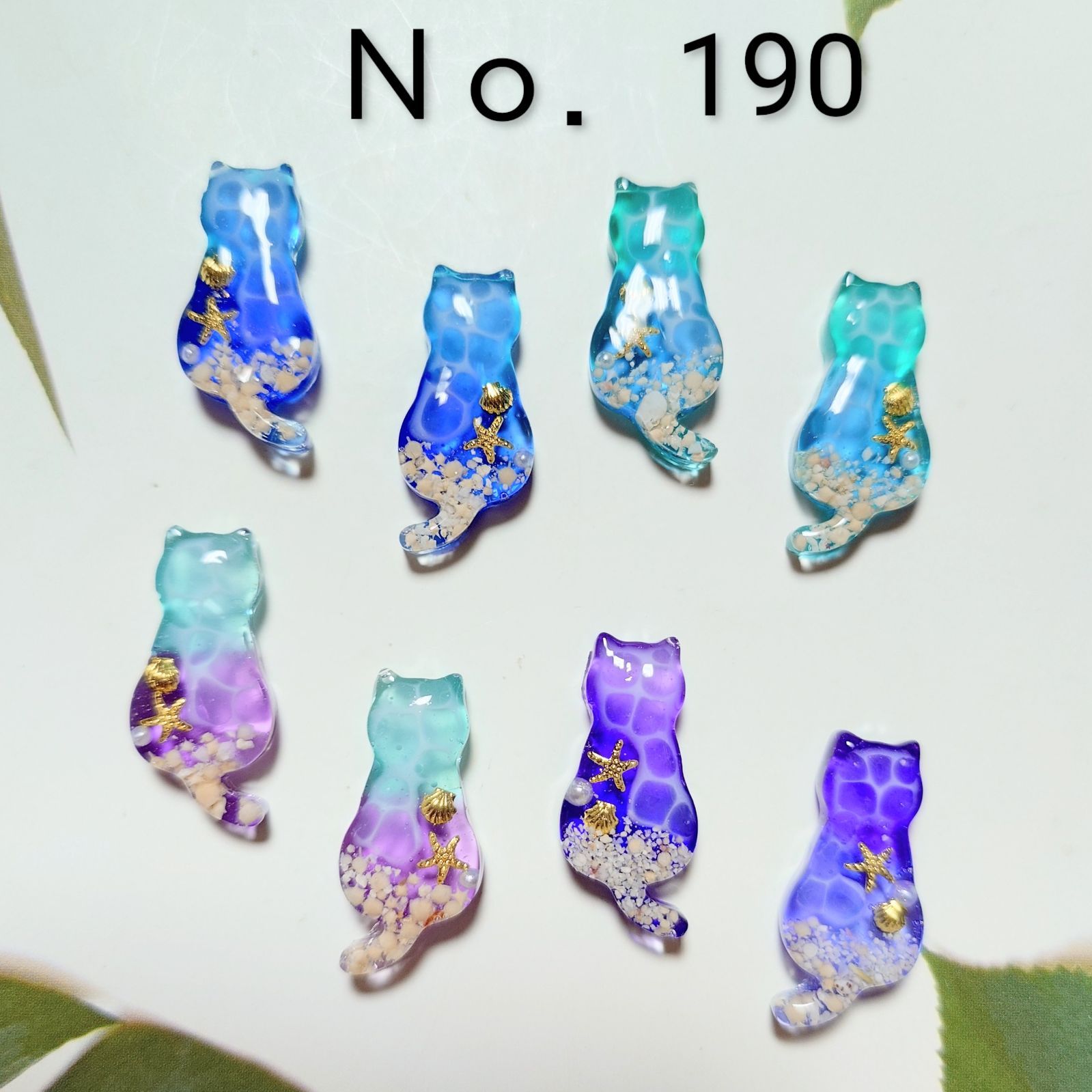 レジン カボション ハンドメイド 海塗り 猫ちゃん オリジナル レジン カボション ハンドメイド 海塗り 猫ちゃん オリジナル