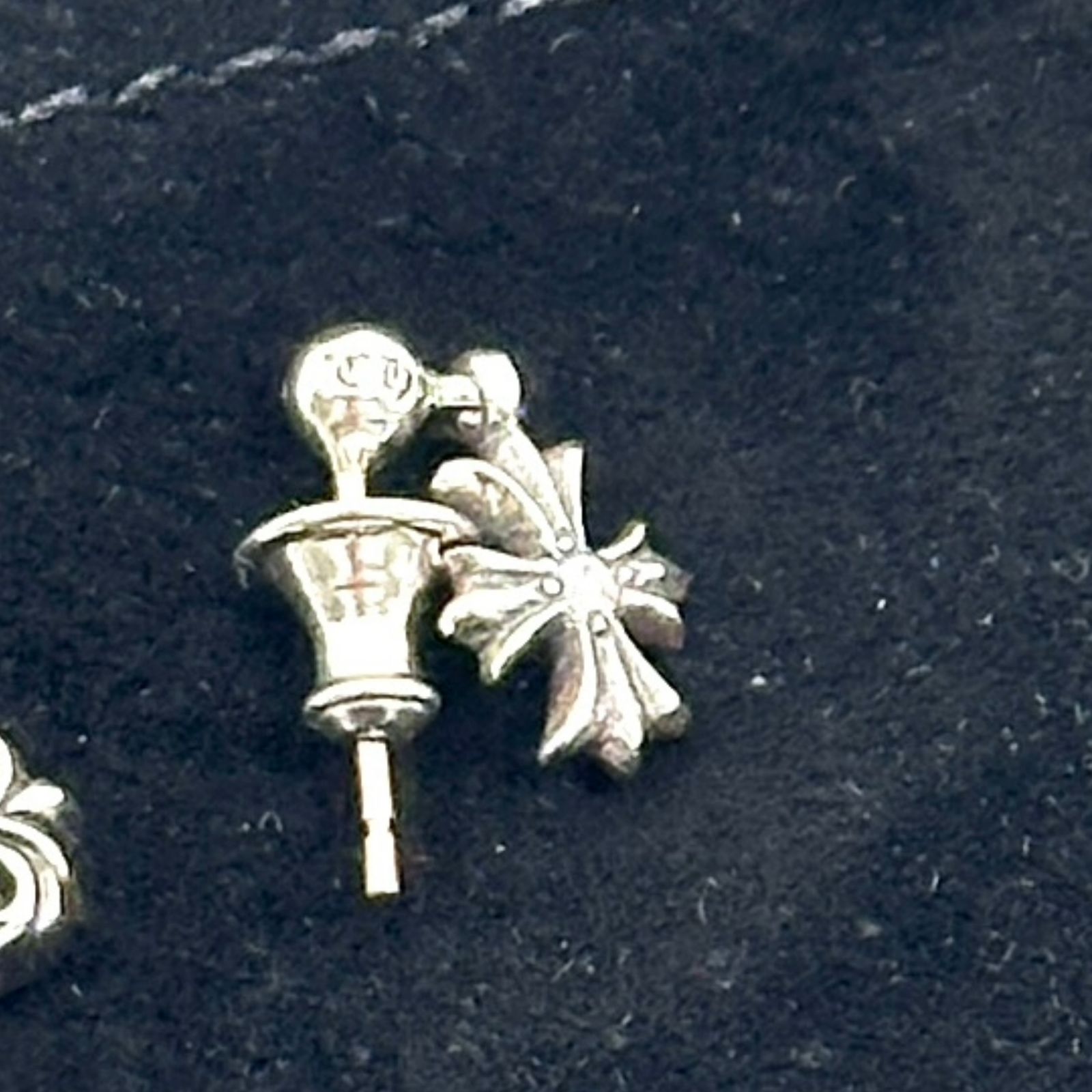 CHROME HEARTS タイニーE ドロップピアス ダイヤ SV925 クロムハーツ