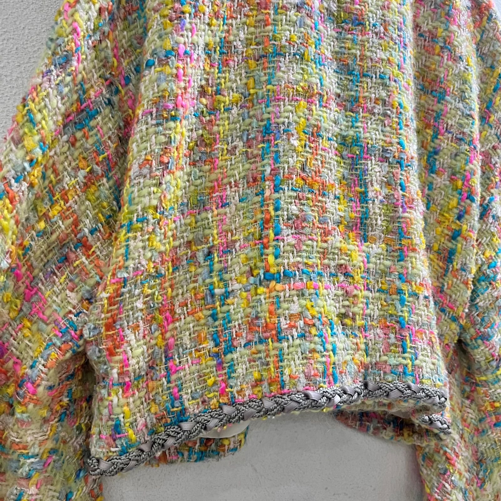 Vintage 80s ジャケット ブルゾン ツイード 立体 カラフル レア Vintage 80s ジャケット ブルゾン ツイード 立体 カラフル レア