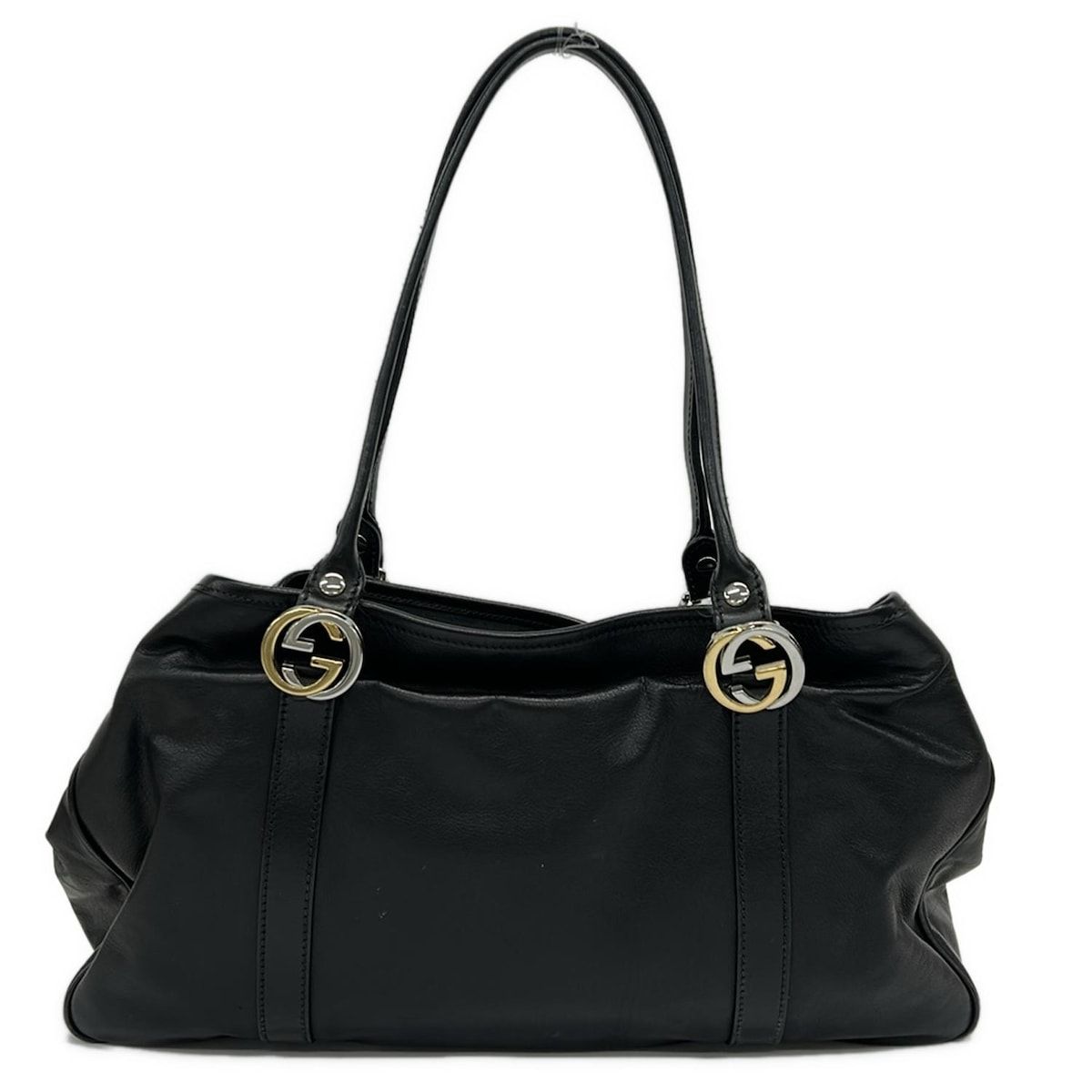 GUCCI(グッチ) トートバッグ GGツインズ 232957 黒 レザー - メルカリ