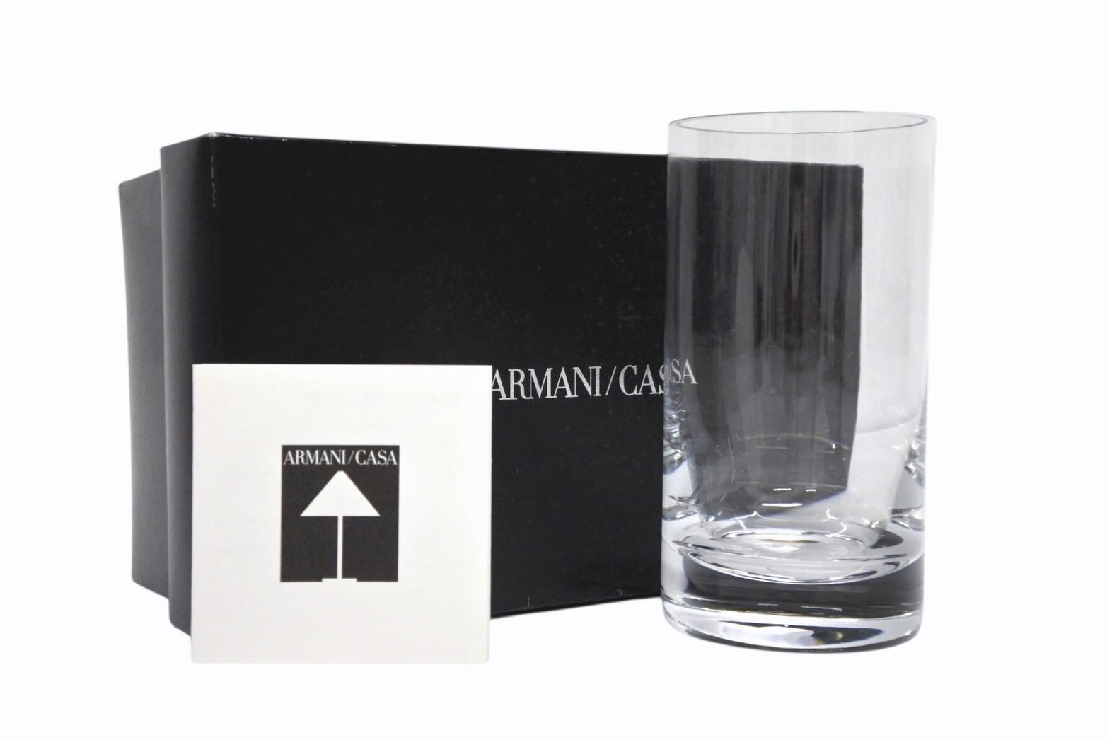 New, unused ARMANI CASA Armani Casa glasses, cups, with box, glass