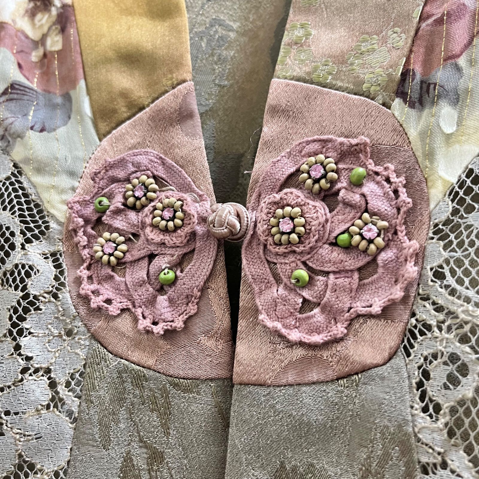 USA製 90s ヴィンテージ ブラウス トップス レース 刺繍 シャツ シアー 
