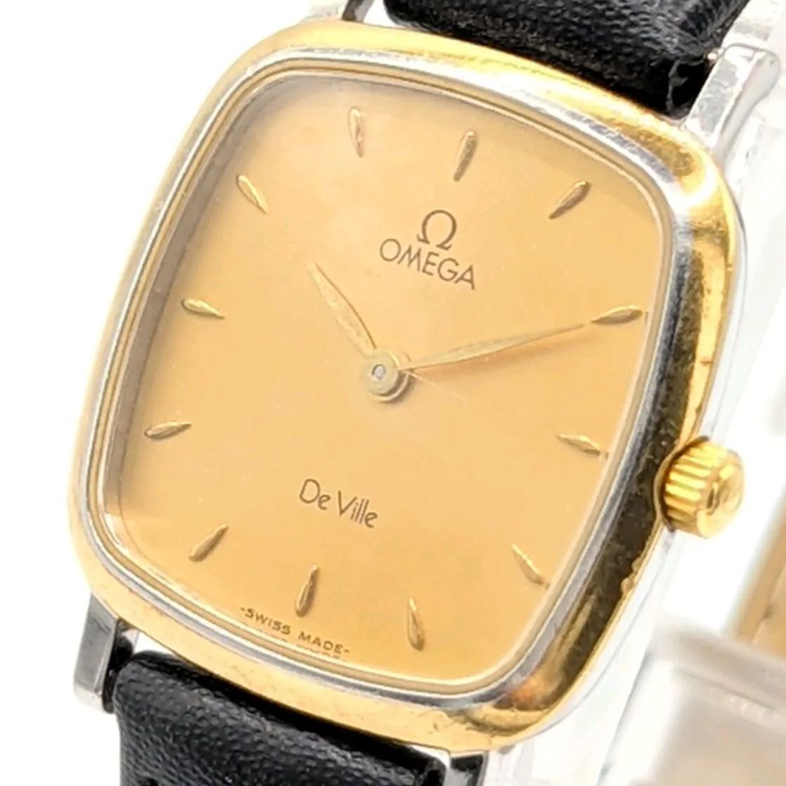 180 稼働【美品】OMEGA 時計 デビル ゴールド スクエア レディース
