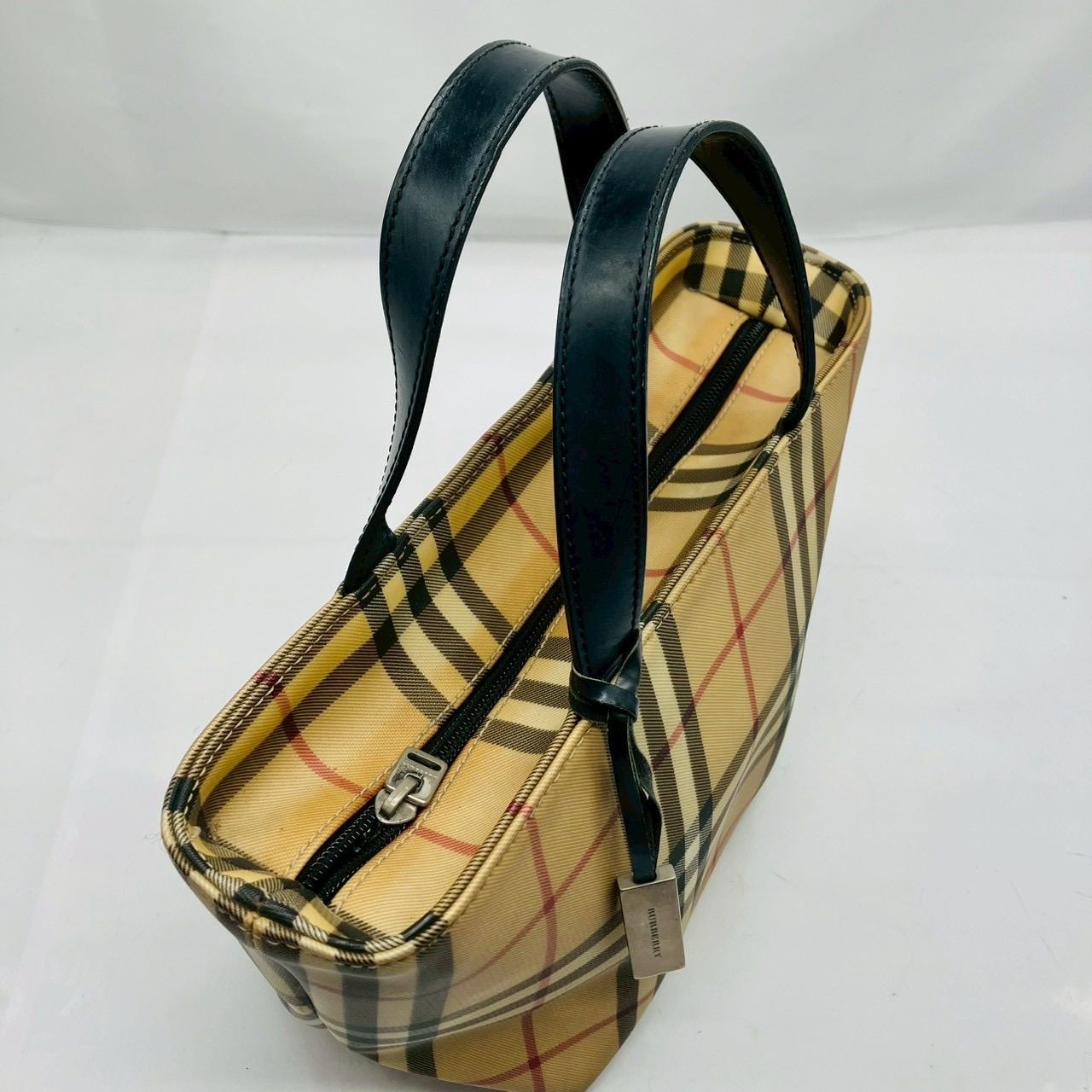 nr/3.9/10】BURBERRY LONDON バーバリーロンドン ハンドバッグ PVC 