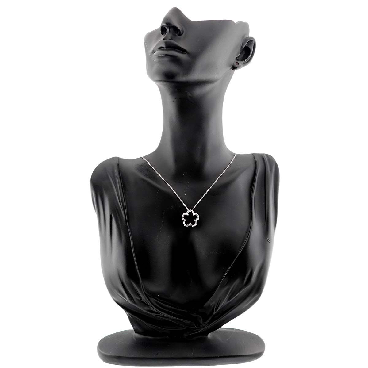 ポンテヴェキオ Ponte Vecchio ダイヤ 0.40ct ネックレス 40cm K18 WG 