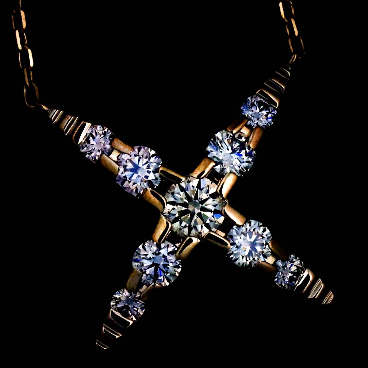 カシケイ KASHIKEY ネイキッド ブラウンダイヤ 0.45ct ネックレス 46cm 