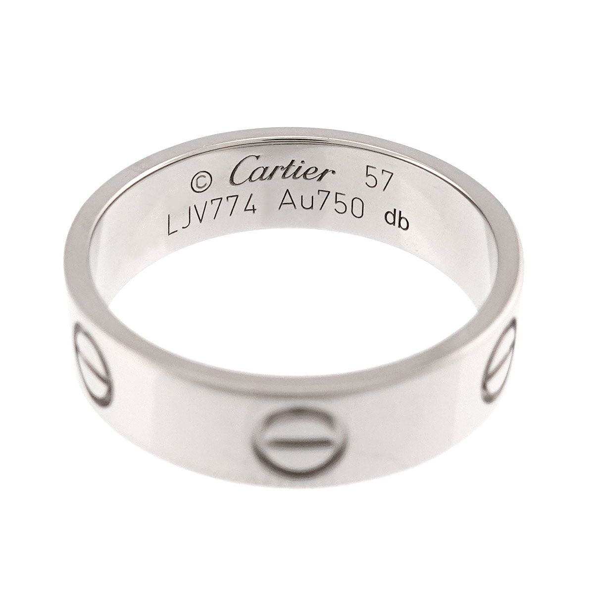 カルティエ Cartier ラブ クラシック #57 リング K18 WG ホワイト