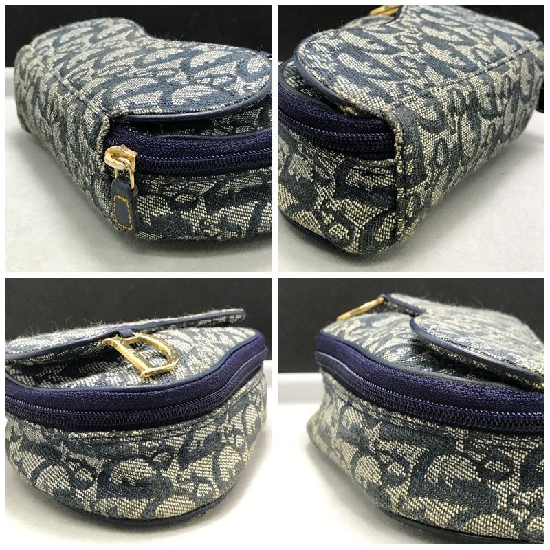 希少 Christian Dior ディオール ポーチ トロッター サドル Dロゴ金具