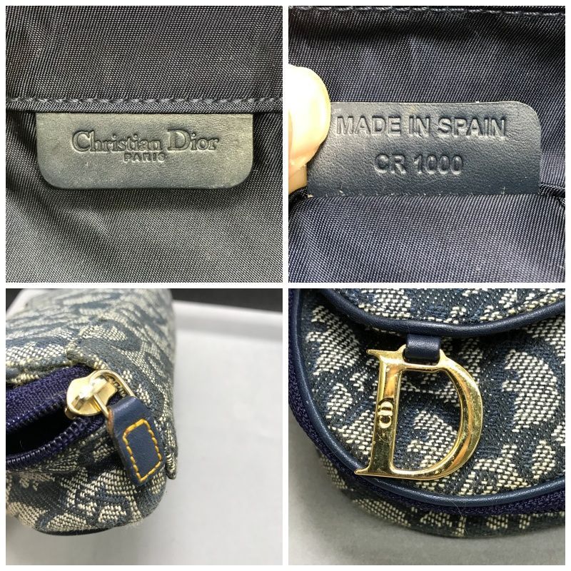 希少 Christian Dior ディオール ポーチ トロッター サドル Dロゴ金具