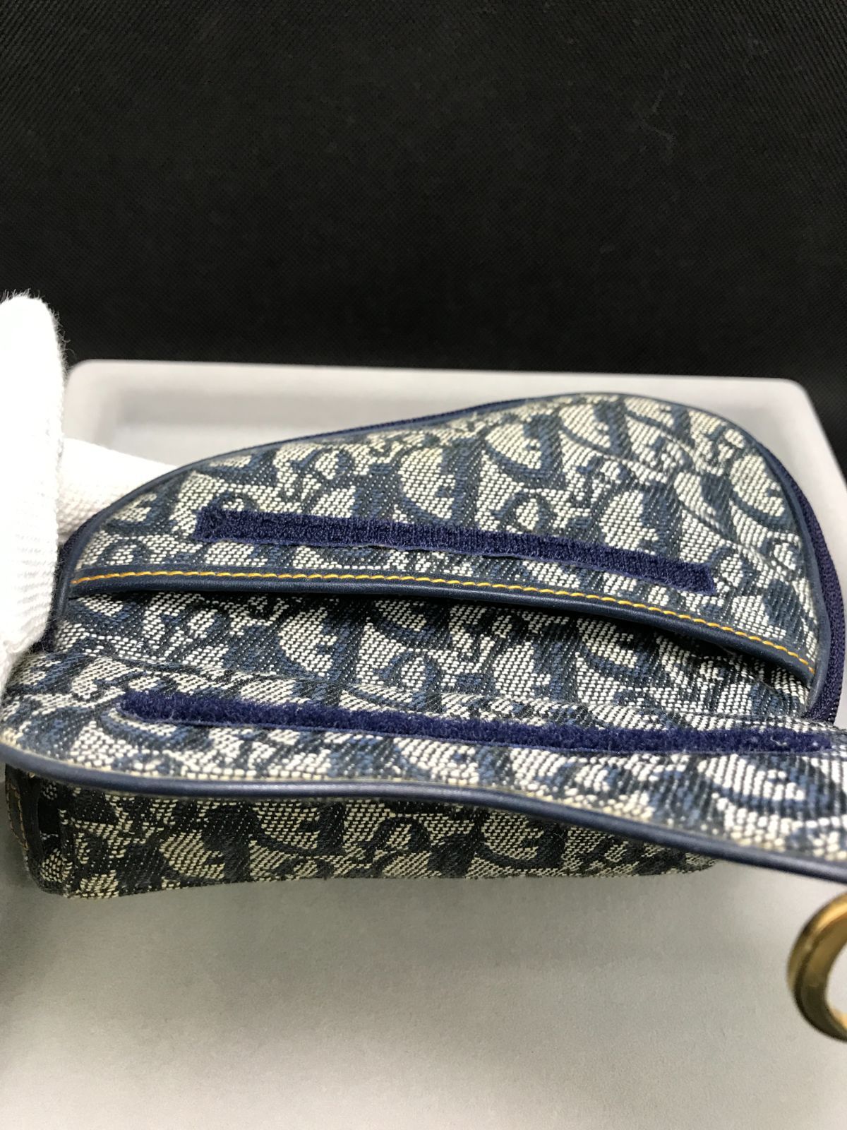 希少 Christian Dior ディオール ポーチ トロッター サドル Dロゴ金具