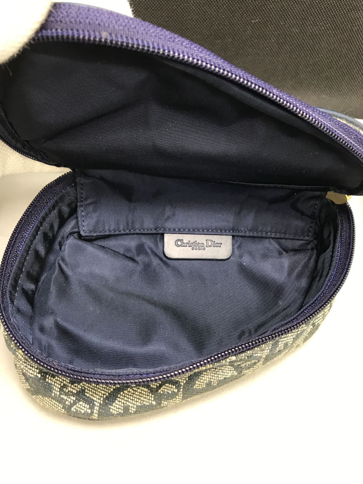 希少 Christian Dior ディオール ポーチ トロッター サドル Dロゴ金具